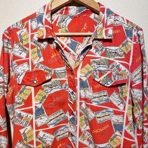 Vintage Ski Long Sleeve Button Down Medium (long)